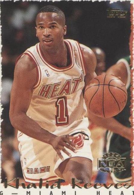 NBA - Khalid Reeves - 1994-95 Topps - #291 - RC - Miami Heat - 291 - EX