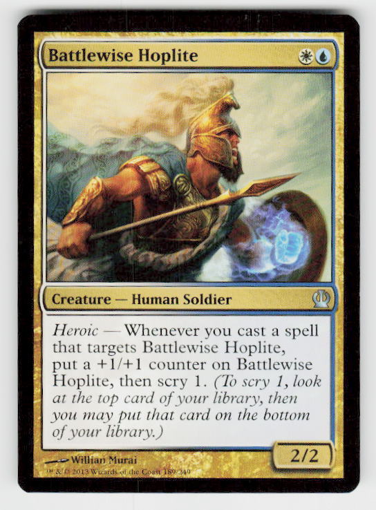 MTG - Battlewise Hoplite - Theros - Regular - U - 189 - NM