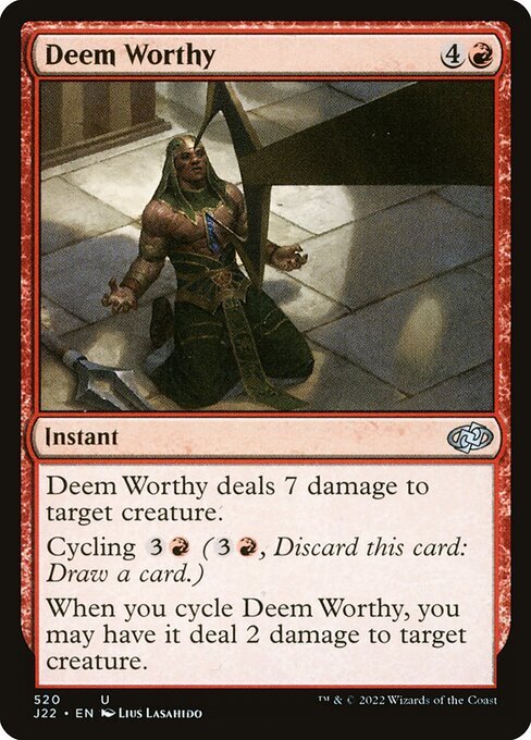 MTG - Deem Worthy - Jumpstart 2022 - Regular - U - 520 - NM 