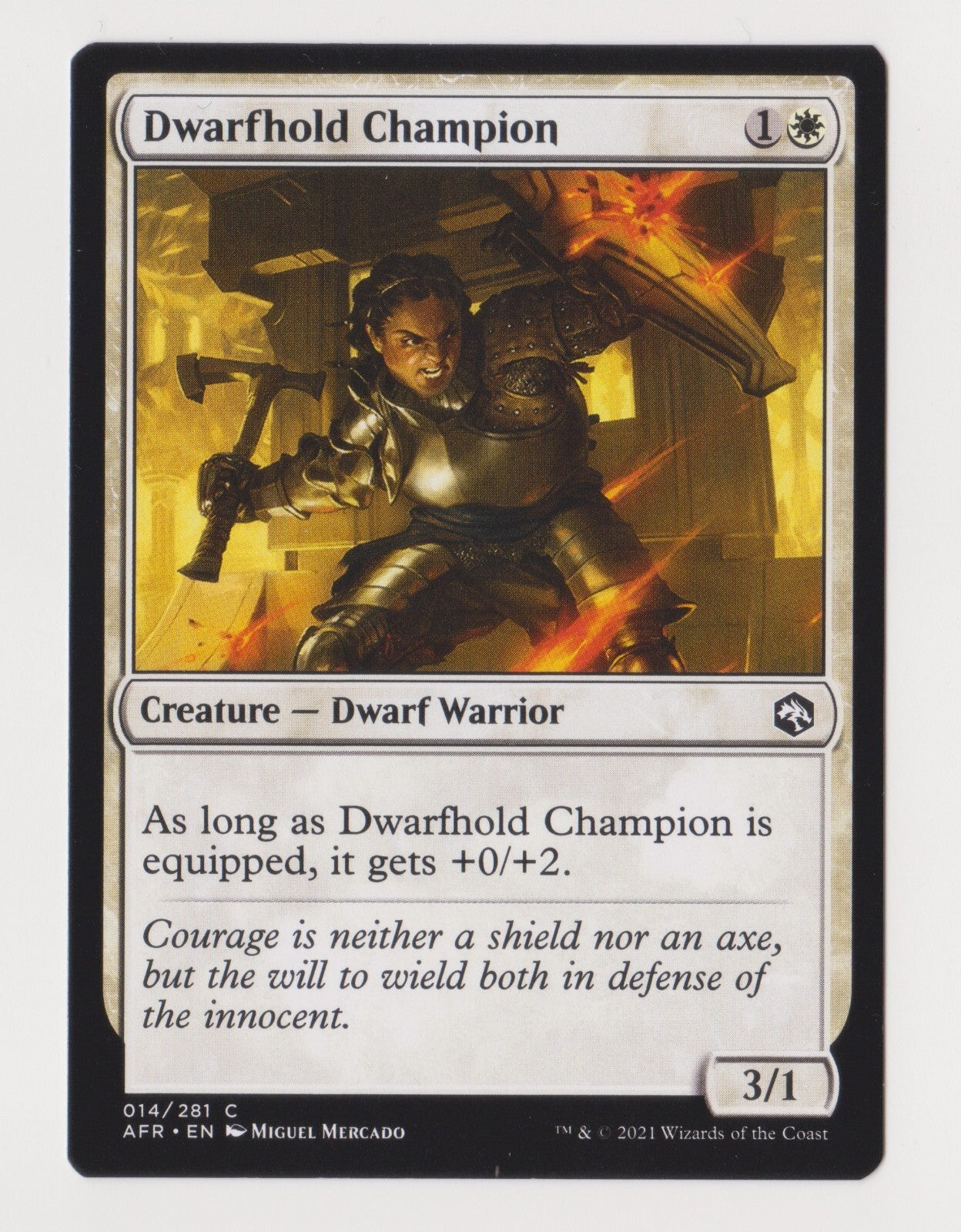 MTG - Dwarfhold Champion - Adventures in the Forgotten Realms - Regular - C - 14