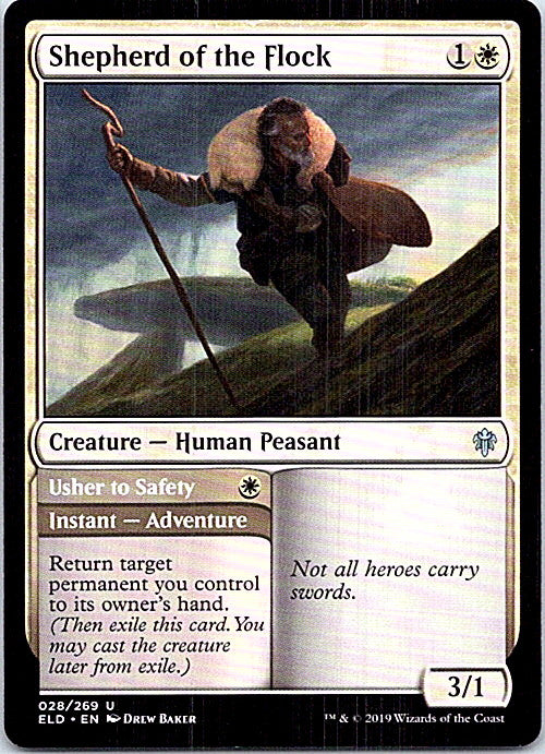MTG - Shepherd of the Flock - Throne of Eldraine - Regular - U - 28 - NM